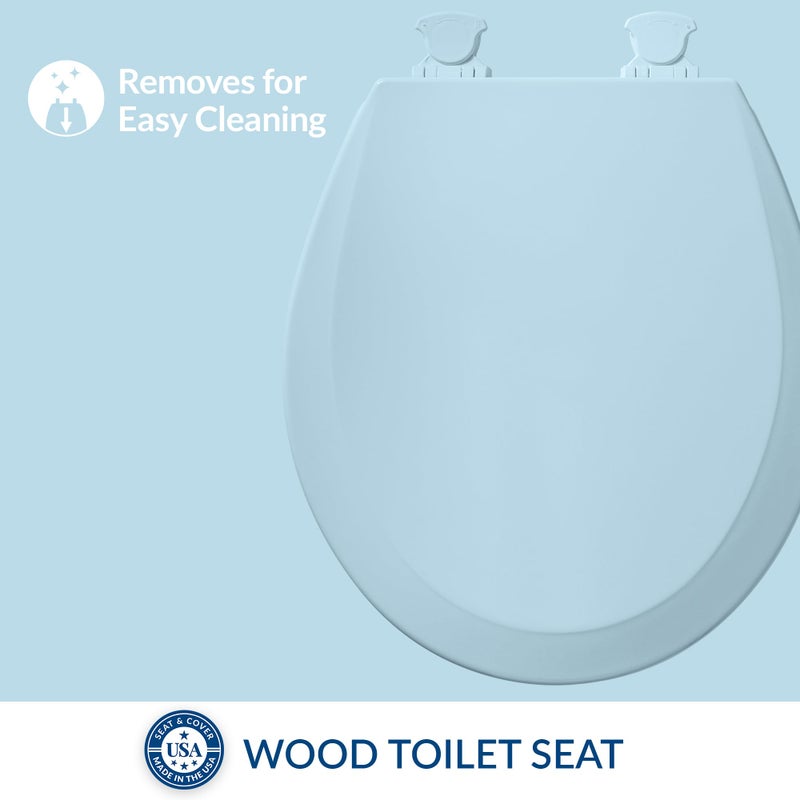 Bemis 500EC 464 500EC464 Toilet Seat, 1 Pack Round, Dresden Blue - Image 2